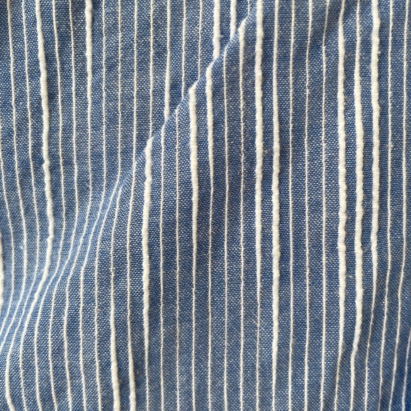 J.O.A. 100% Cotton Striped Blue and White Dress - Picture 8 of 11